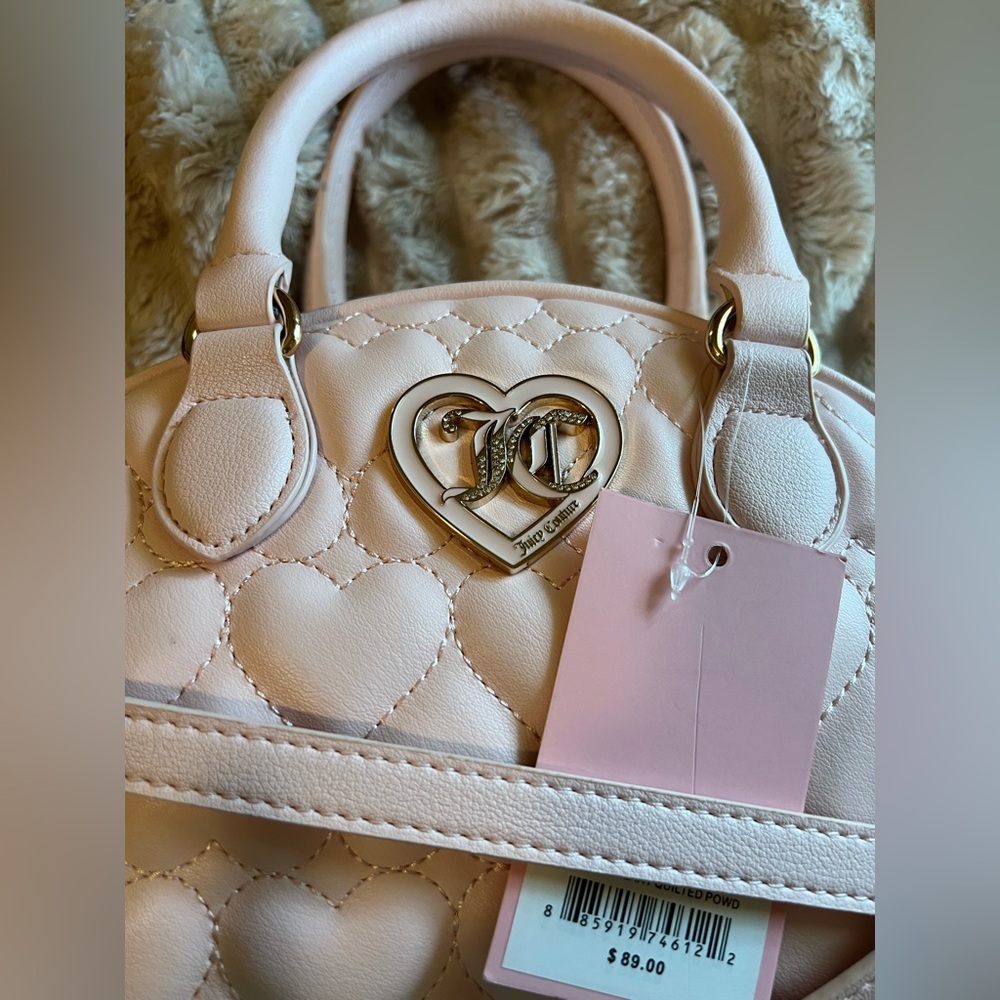 Juicy Couture Blush Pink Quilted Heart Bag NWT - Picture 15 of 16